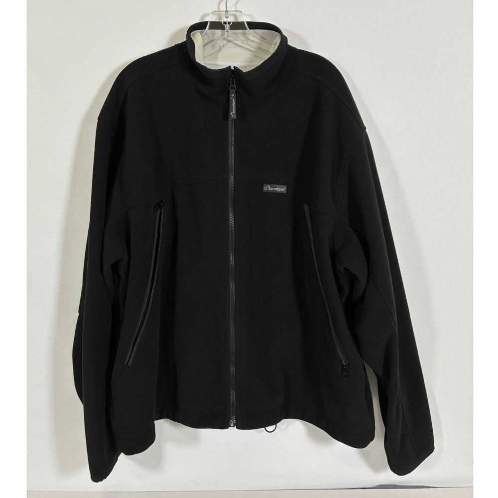 Ptarmigan Distinctive Outdoor Wear Mens XXL Black Full Zip Fleece Jacket M84